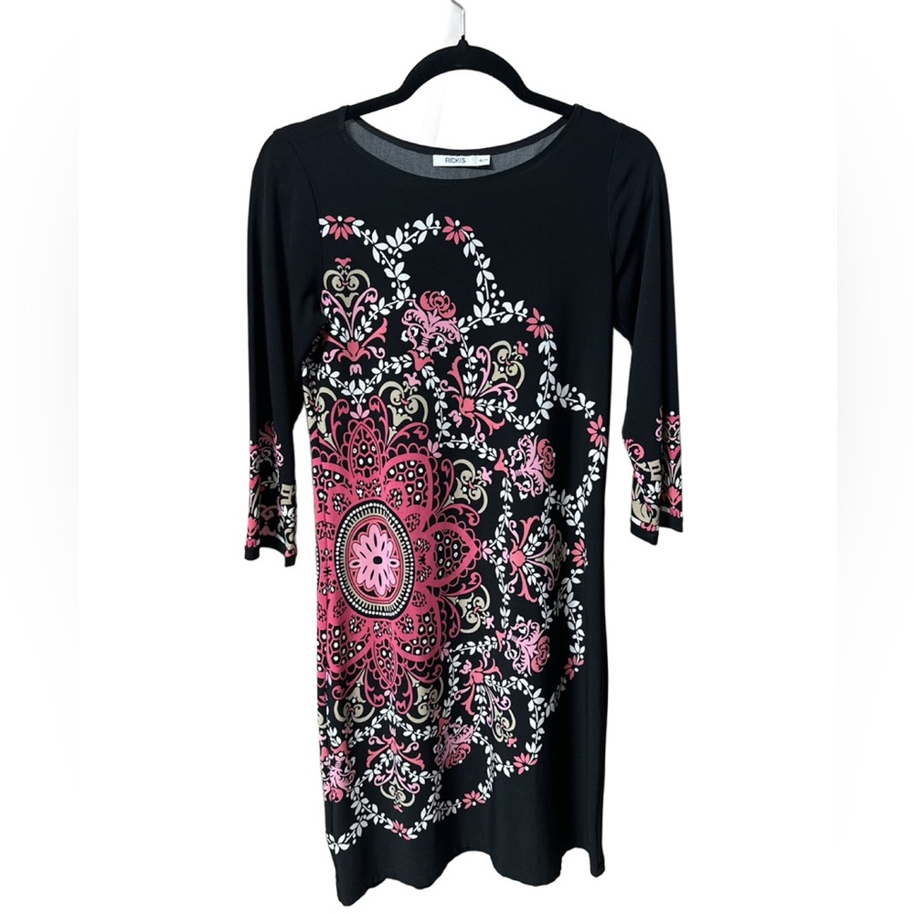 Floral mandala print design dress